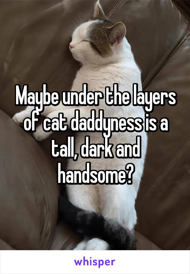 Maybe under the layers of cat daddyness is a tall, dark and handsome?