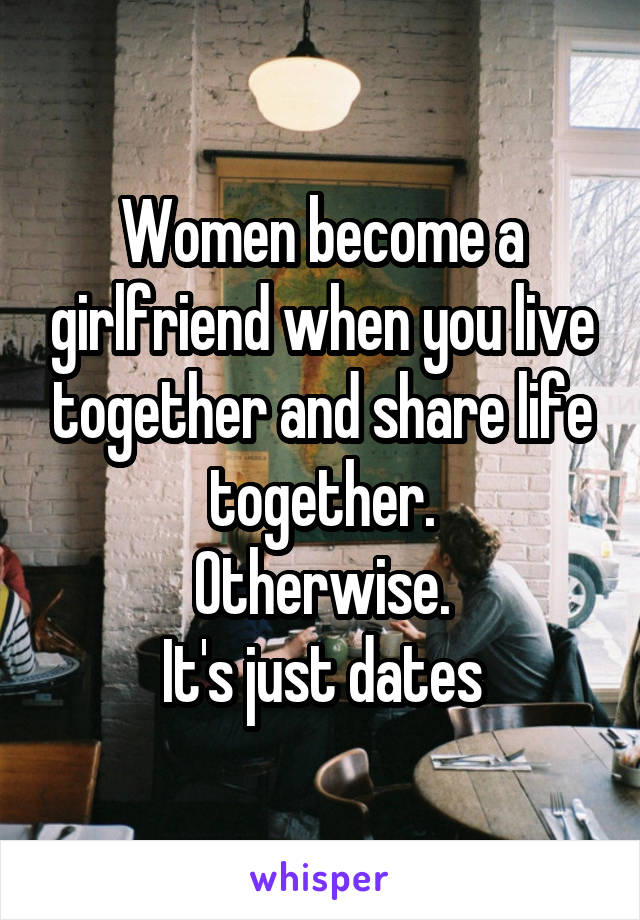 Women become a girlfriend when you live together and share life together.
Otherwise.
It's just dates