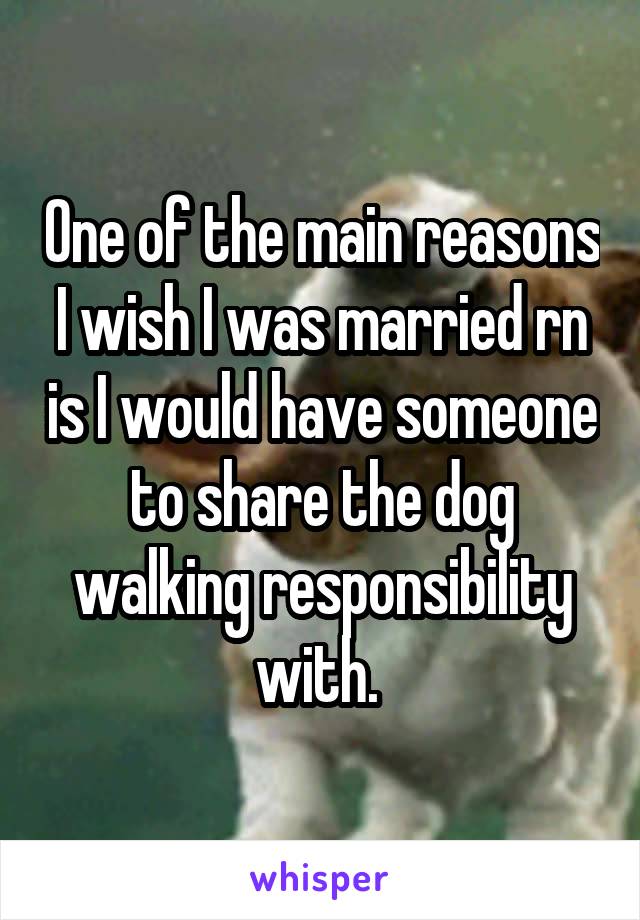 One of the main reasons I wish I was married rn is I would have someone to share the dog walking responsibility with. 