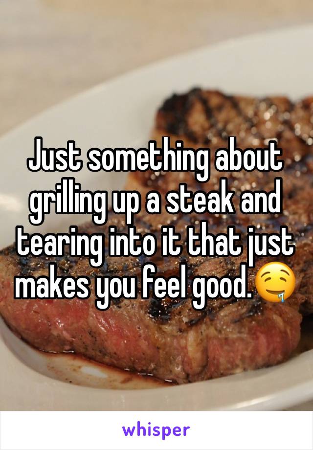 Just something about grilling up a steak and tearing into it that just makes you feel good.🤤