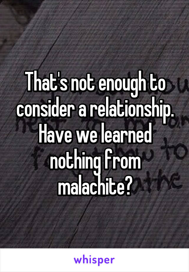 That's not enough to consider a relationship. Have we learned nothing from malachite?