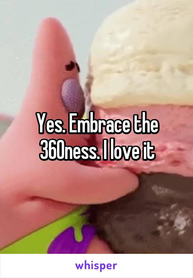 Yes. Embrace the 360ness. I love it