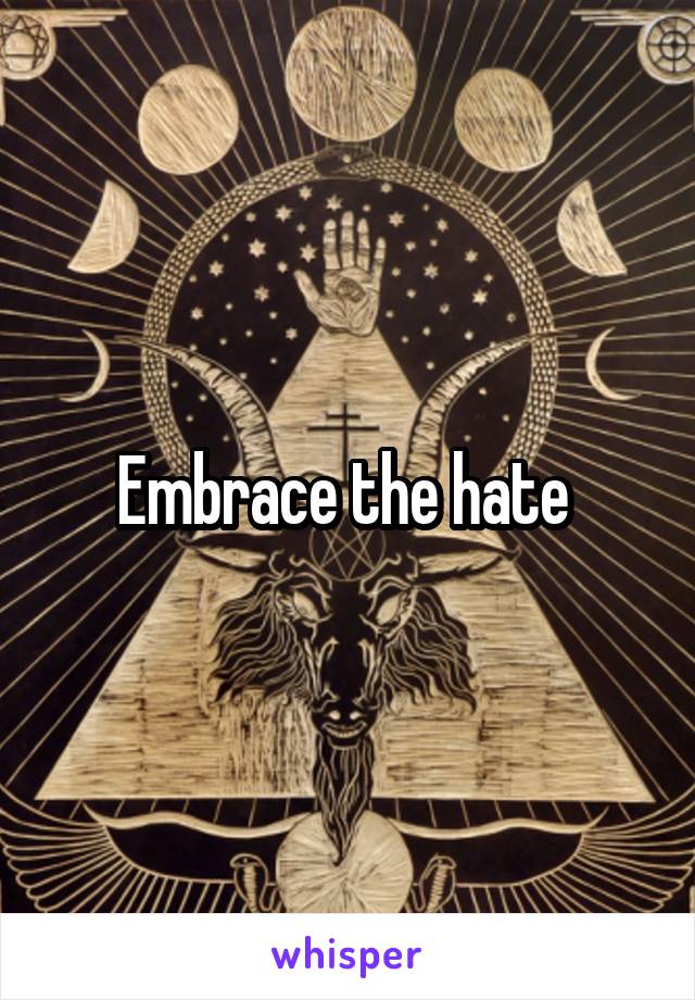 Embrace the hate 