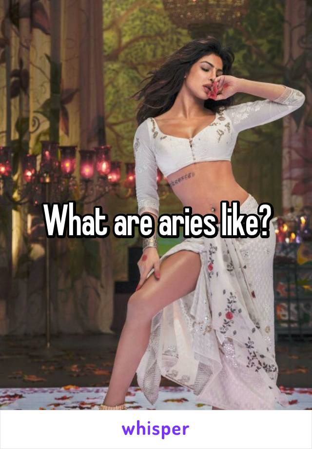 What are aries like?