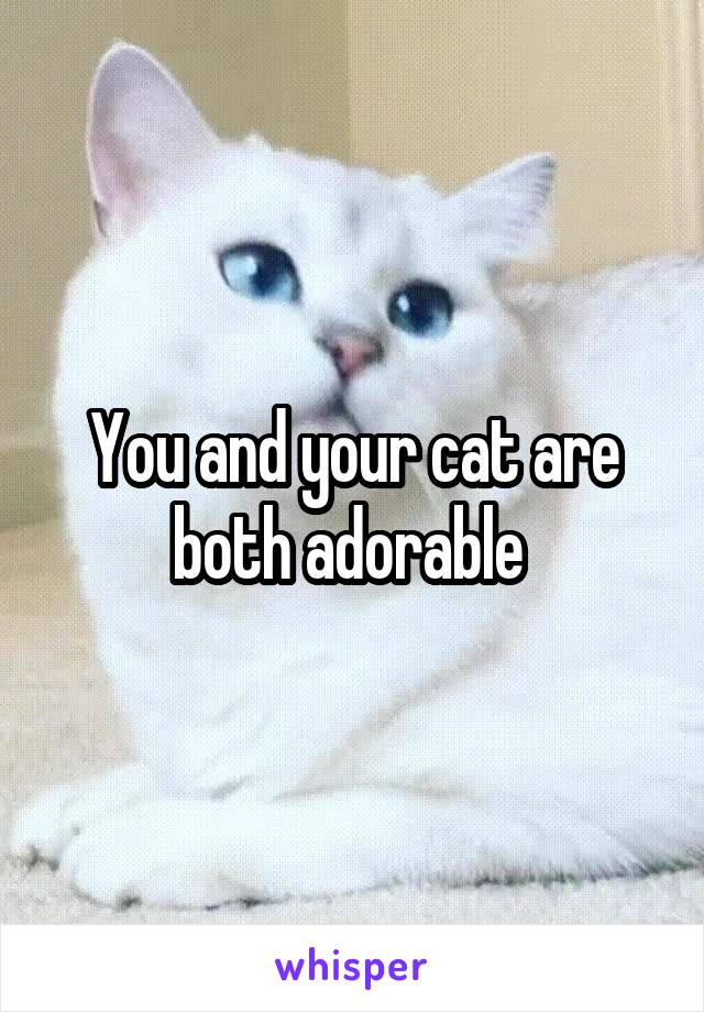 You and your cat are both adorable 