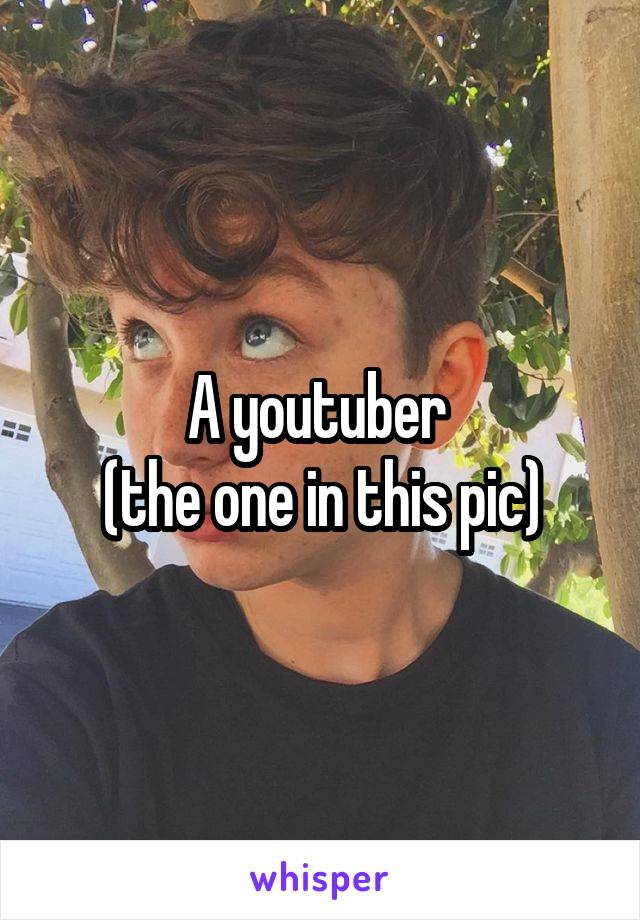 A youtuber 
(the one in this pic)