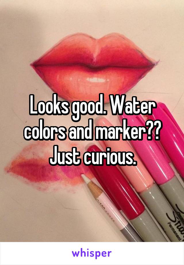 Looks good. Water colors and marker?? Just curious.