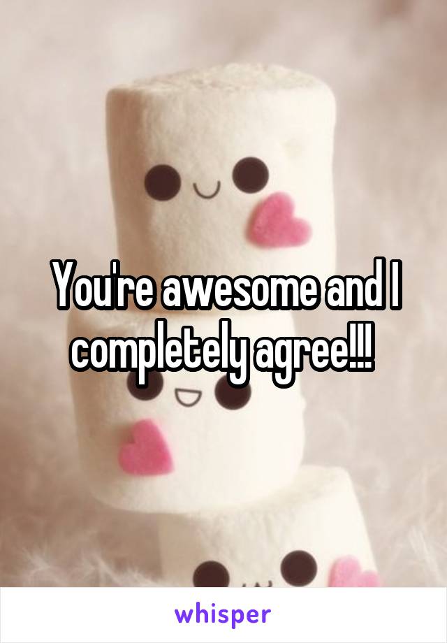 You're awesome and I completely agree!!! 