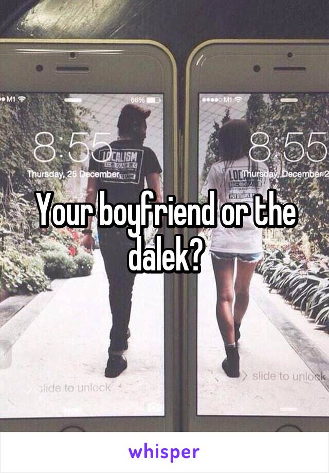 Your boyfriend or the dalek?