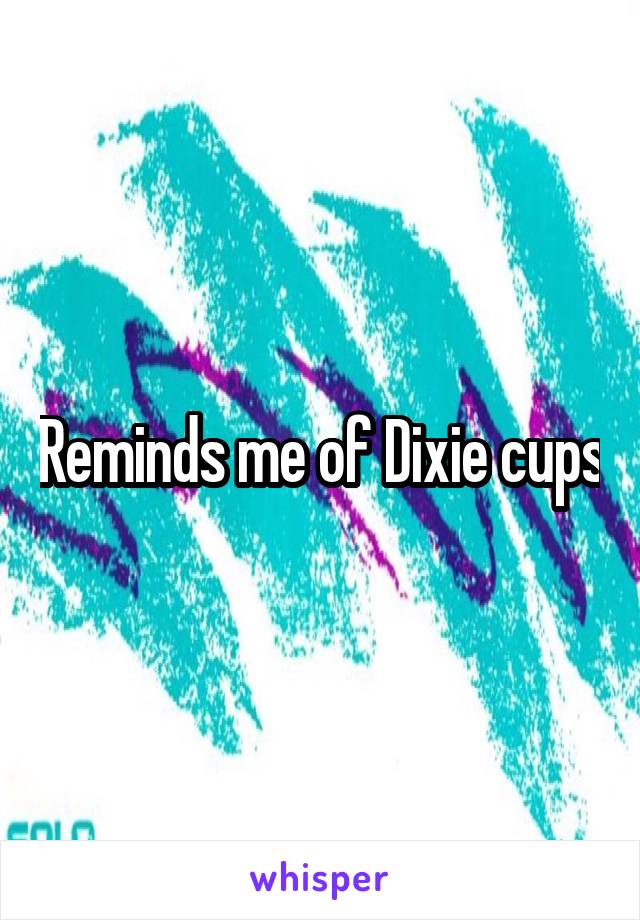 Reminds me of Dixie cups