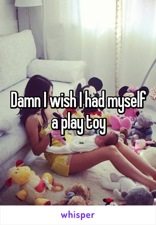 Damn I wish I had myself a play toy