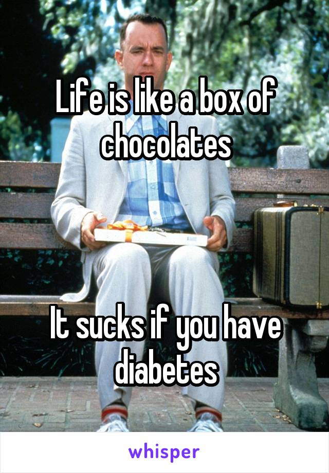 Life is like a box of chocolates



It sucks if you have diabetes