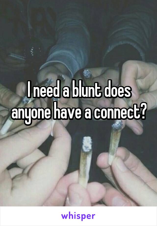 I need a blunt does anyone have a connect? 