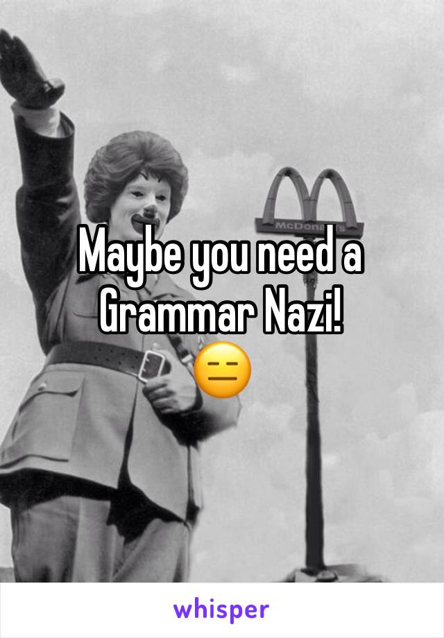 Maybe you need a Grammar Nazi! 
😑