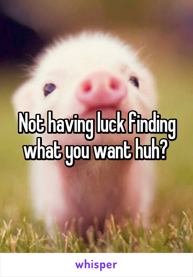 Not having luck finding what you want huh? 