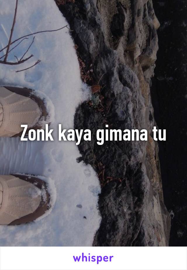 Zonk kaya gimana tu