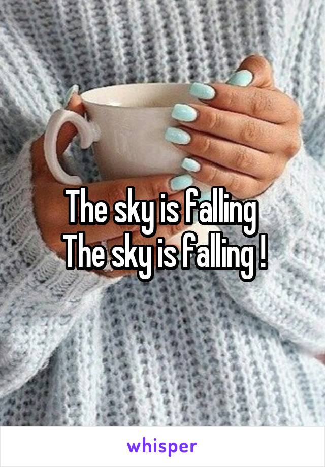 The sky is falling 
The sky is falling !