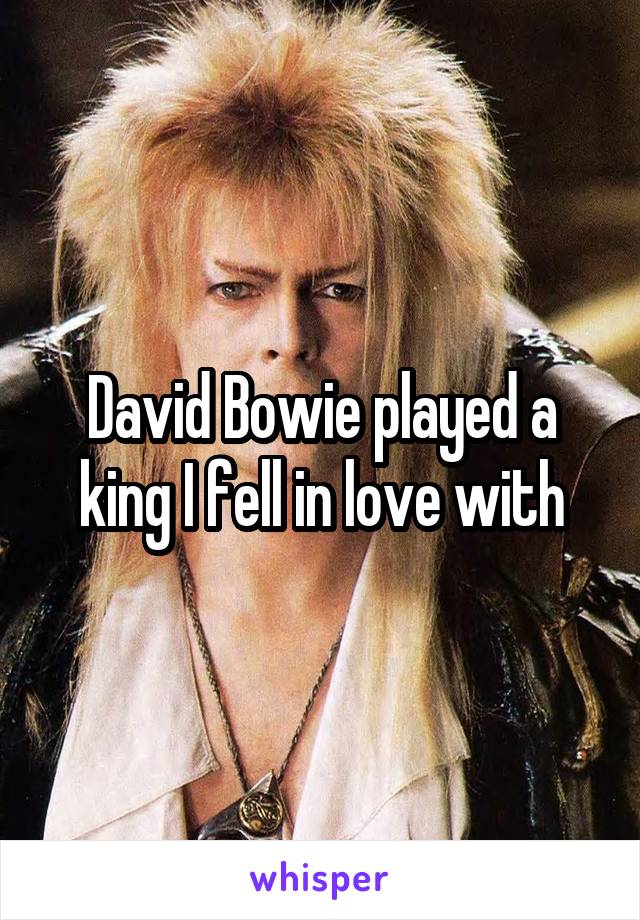 David Bowie played a king I fell in love with