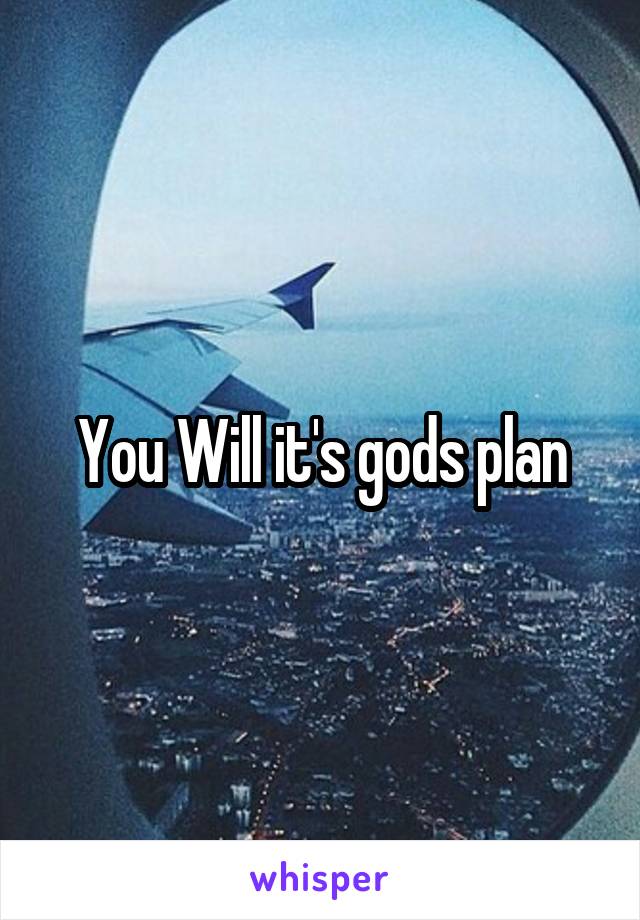 You Will it's gods plan