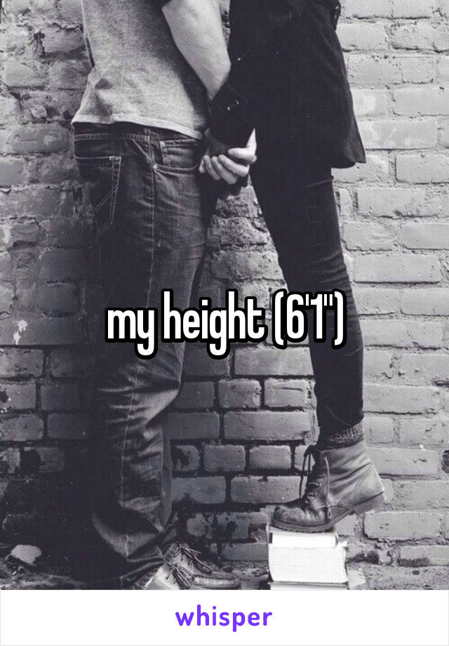 my height (6'1")