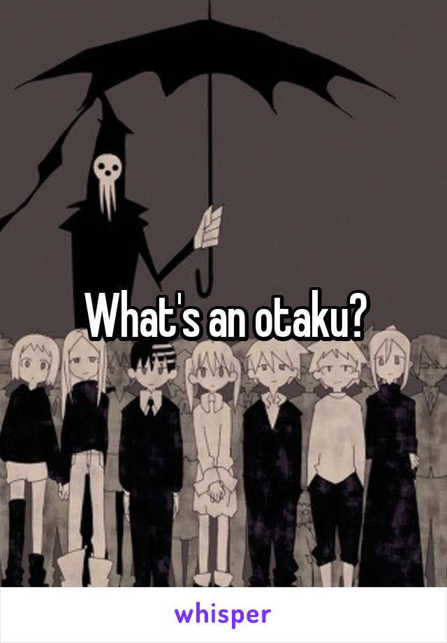 What's an otaku?