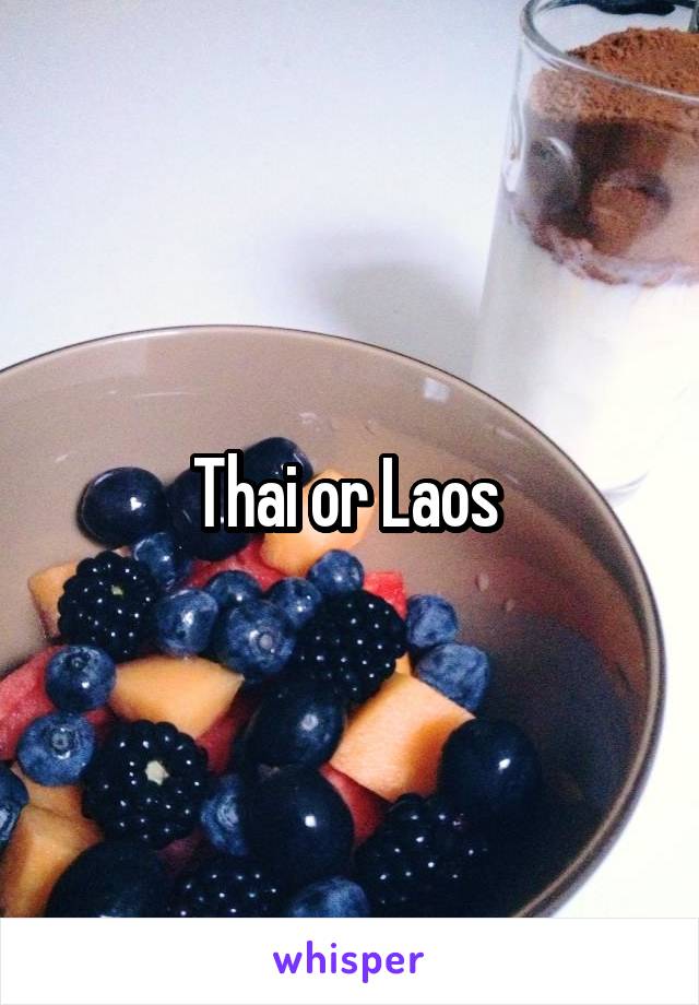 Thai or Laos 