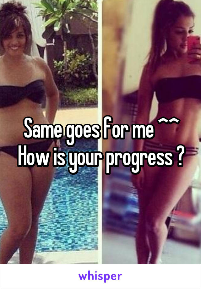 Same goes for me ^^
How is your progress ?