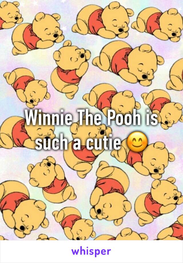 Winnie The Pooh is such a cutie 😊