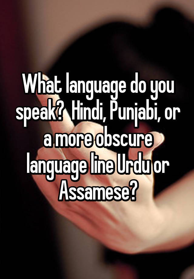 what-language-do-you-speak-hindi-punjabi-or-a-more-obscure-language