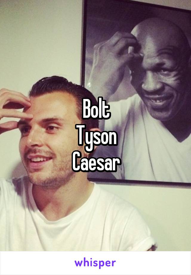 Bolt
Tyson
Caesar