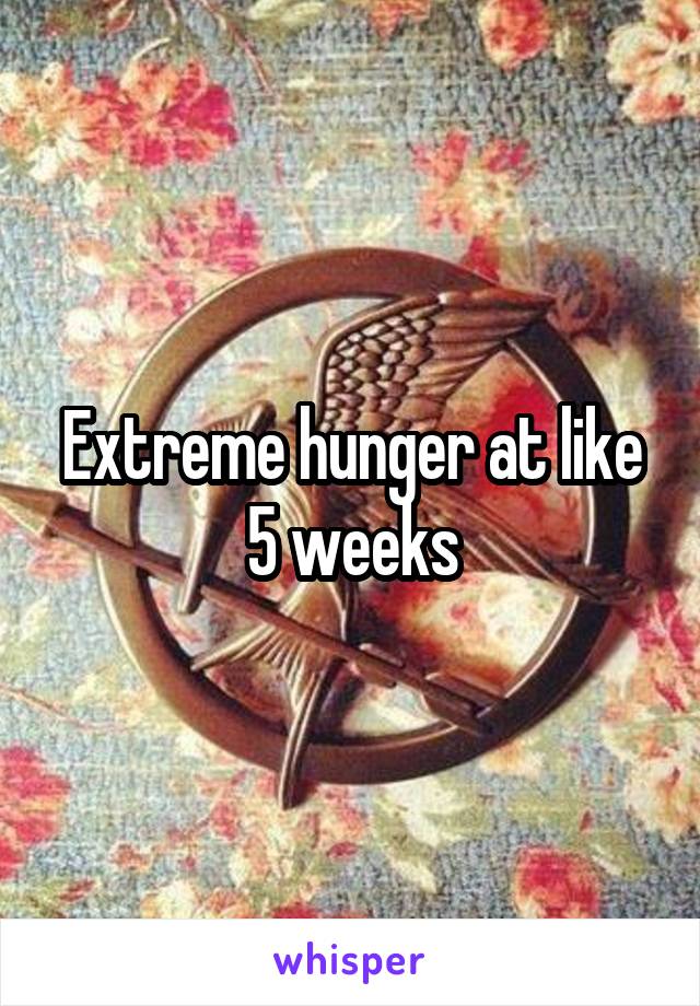 Extreme hunger at like 5 weeks
