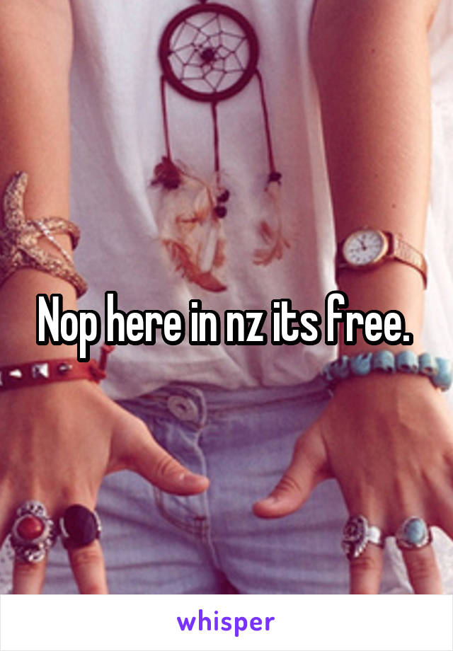 Nop here in nz its free. 