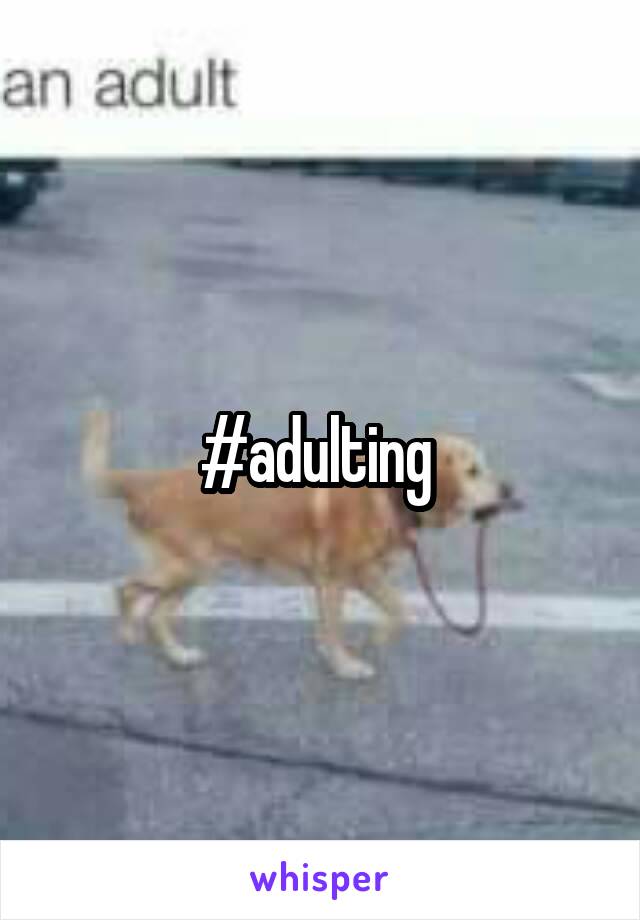 #adulting 