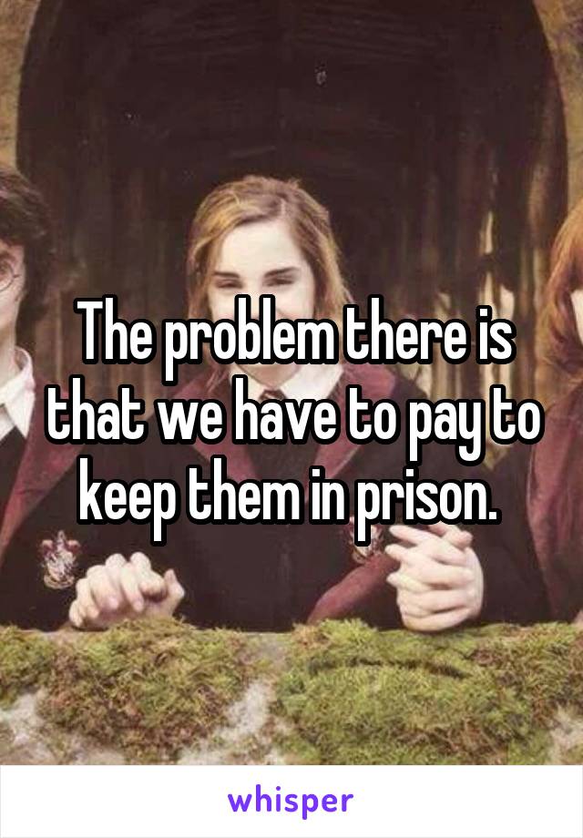 The problem there is that we have to pay to keep them in prison. 