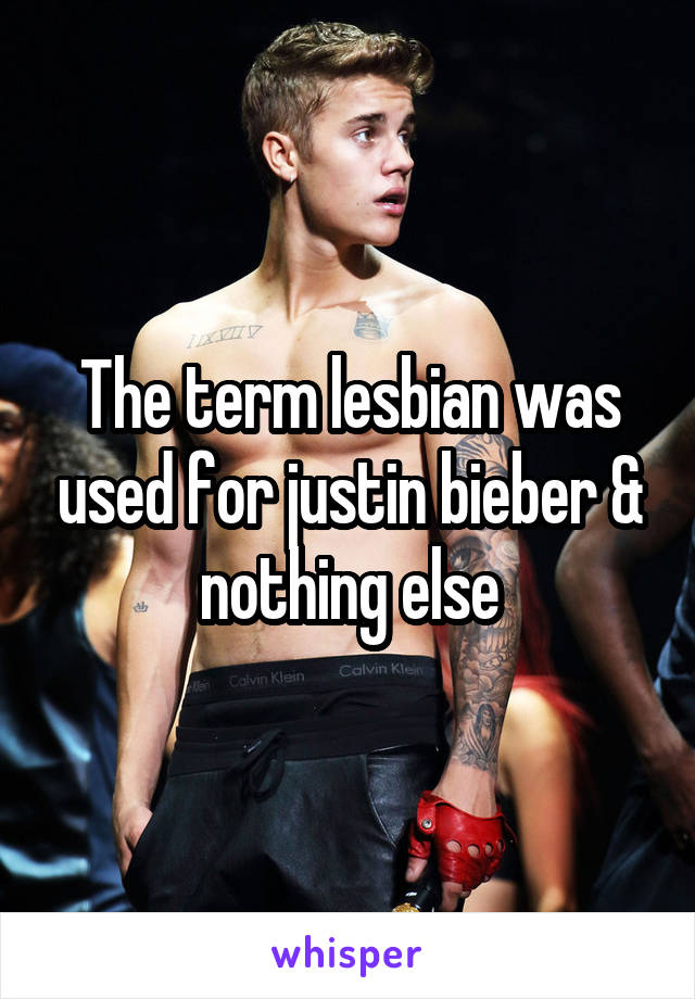 The term lesbian was used for justin bieber & nothing else