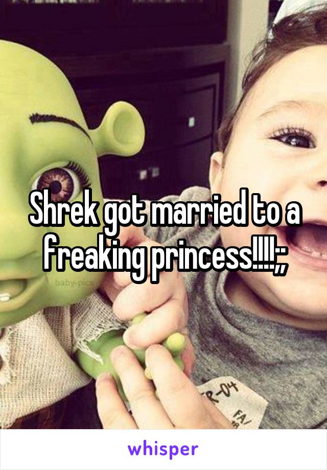 Shrek got married to a freaking princess!!!!;;