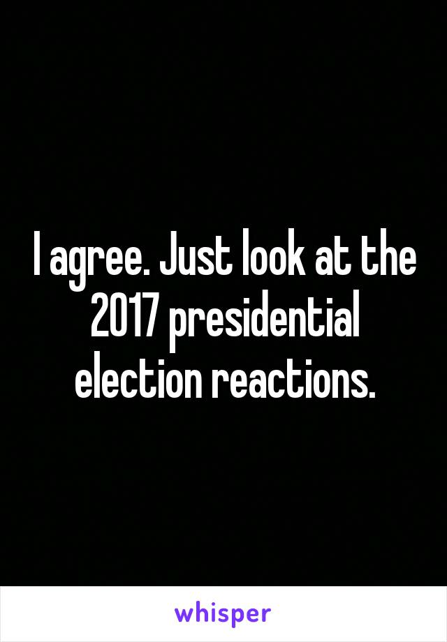 I agree. Just look at the 2017 presidential election reactions.