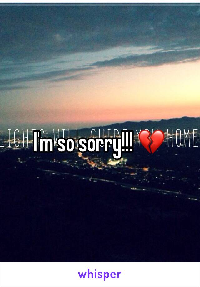 I'm so sorry!!! 💔