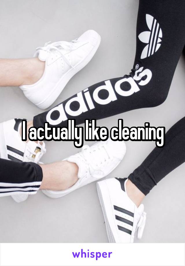 I actually like cleaning