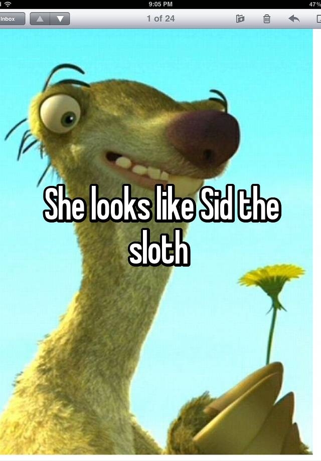 She Looks Like Sid The Sloth