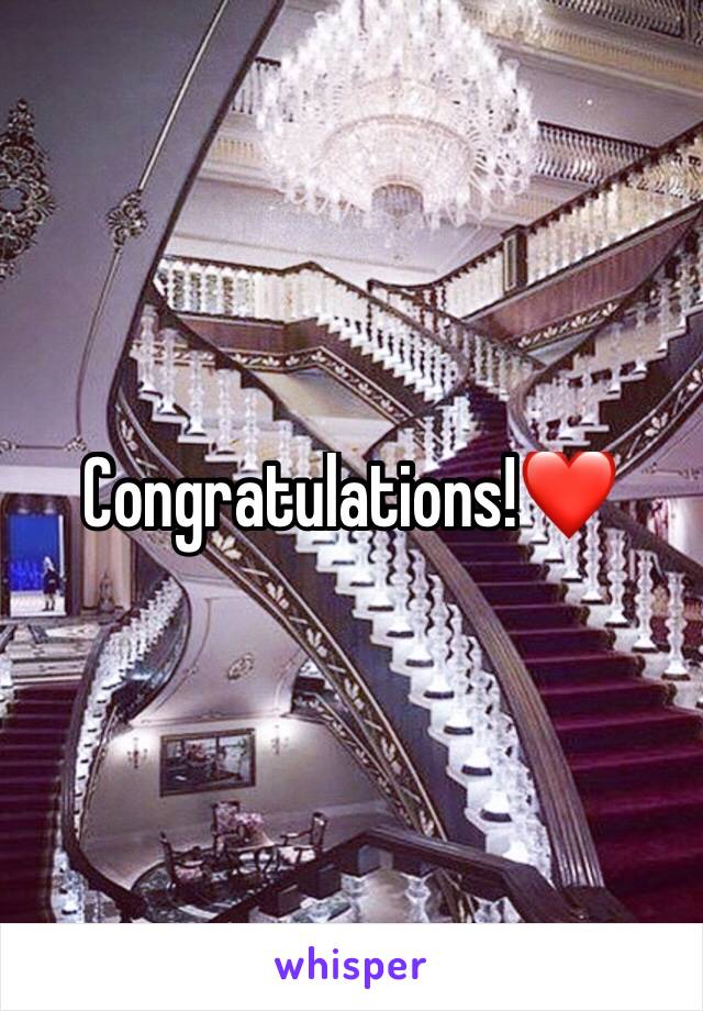 Congratulations!❤