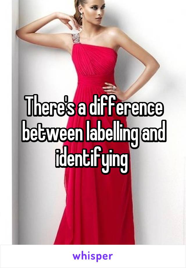 There's a difference between labelling and identifying 