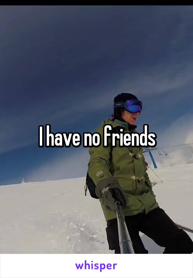 I have no friends