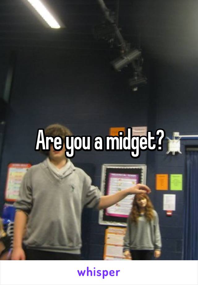 Are you a midget?