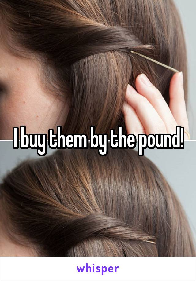 I buy them by the pound!