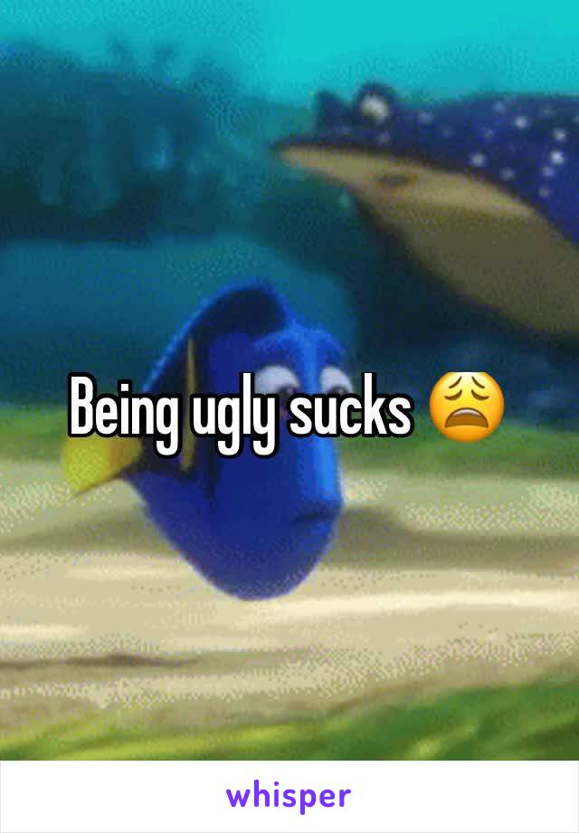 Being ugly sucks 😩