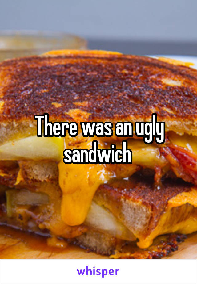 There was an ugly sandwich 