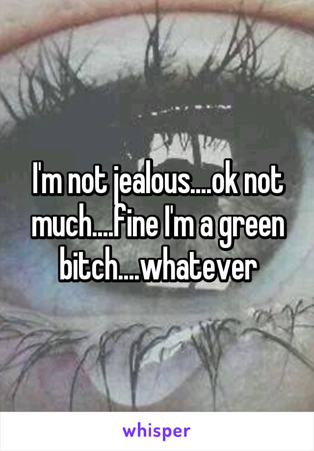 I'm not jealous....ok not much....fine I'm a green bitch....whatever
