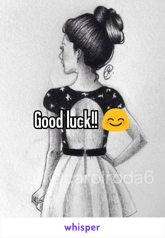 Good luck!! 😊