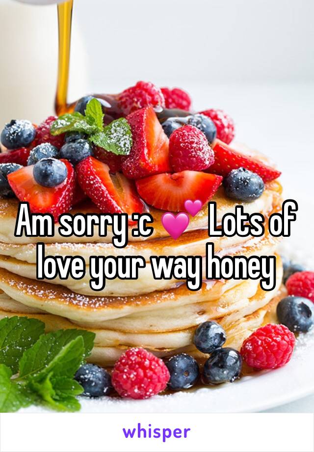 
Am sorry :c 💕 Lots of love your way honey